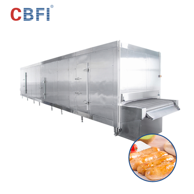 Βιομηχανικός ψυγείο γρήγορης σήραγγας Θάλασσας γαρίδες παγωμένα Iqf Hanbell συμπιεστή